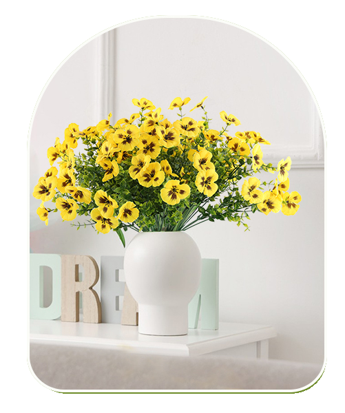 Artificial Fake Pansy Flowers